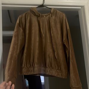 2 for $8 sale**Cropped velour hoodie